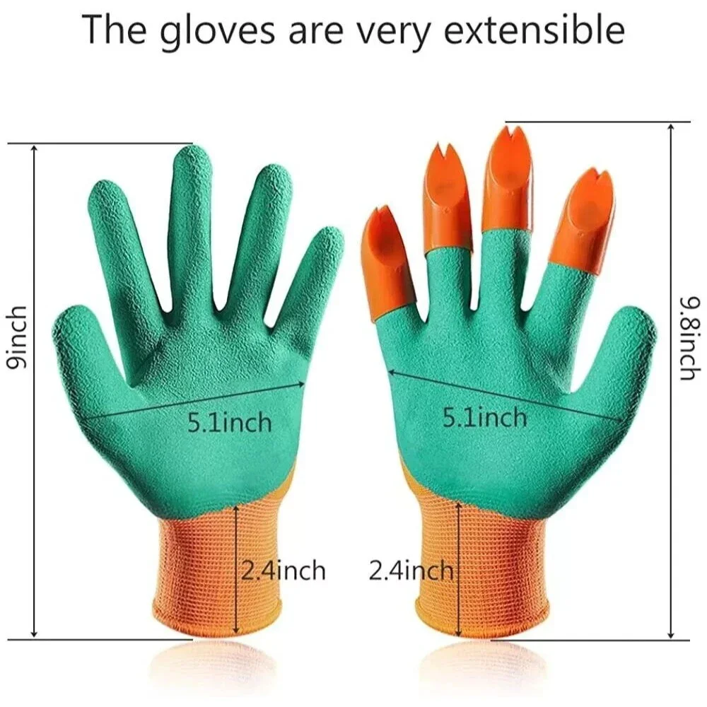 Protective Garden Gloves w/ Claws, Planting Vegetables & Flowers Digging Soil